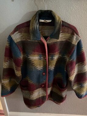 The Limited Vintage Aztec Southwestern Jacket Medium Boxy Button Front